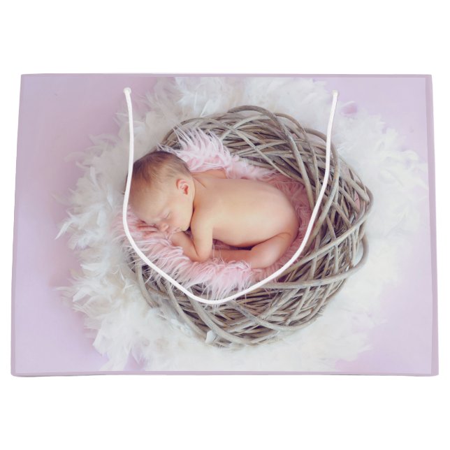 Bolsa De Regalo Grande Felicitaciones a la bebé (Anverso)