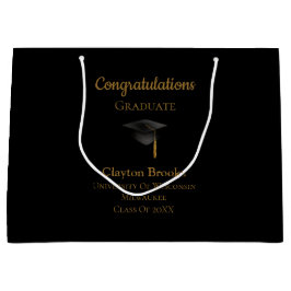 Bolsa De Regalo Grande Felicitaciones Graduadas Con Cap