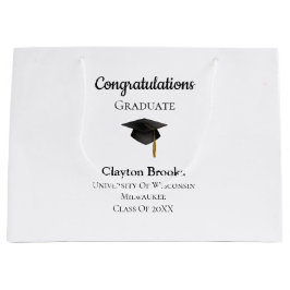 Bolsa De Regalo Grande Felicitaciones Graduadas Con Cap