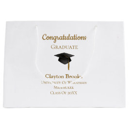 Bolsa De Regalo Grande Felicitaciones Graduadas Con Cap