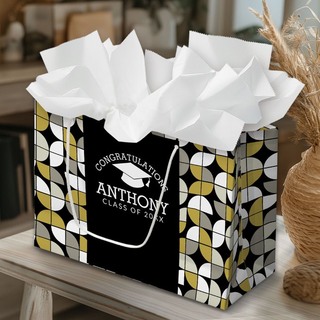 Bolsa De Regalo Grande Felicitaciones Graduate Graduate Cap MCM (Custom Gift Bag)