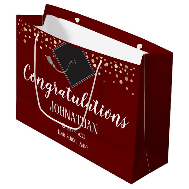 Bolsa De Regalo Grande Felicitaciones por graduación en 2023 (Angulo Anverso)