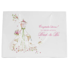 Bolsa De Regalo Grande Felicitaciones por vestido de novia en la fiesta d