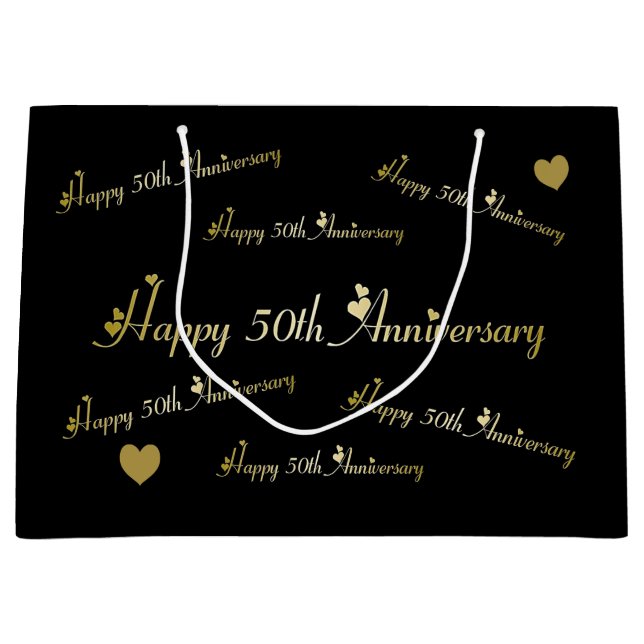 Bolsa De Regalo Grande Feliz 50° aniversario (Anverso)
