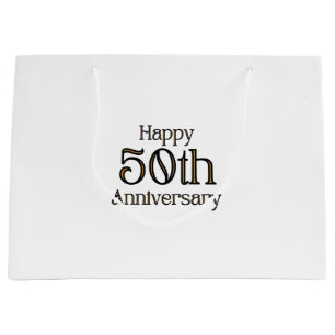 Bolsa De Regalo Grande Feliz 50° aniversario