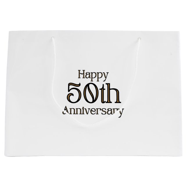 Bolsa De Regalo Grande Feliz 50° aniversario (Anverso)