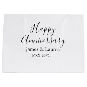 Bolsa De Regalo Grande Feliz aniversario boda fecha año simple mi