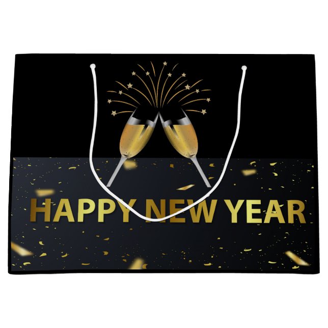 Bolsa De Regalo Grande Feliz Año Nuevo (Anverso)
