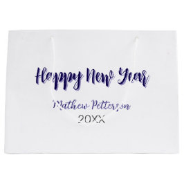 Bolsa De Regalo Grande Feliz año nuevo púrpura añada de negro año simple