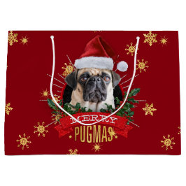 Bolsa De Regalo Grande Feliz bolso del regalo de Pugmas