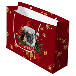 Bolsa De Regalo Grande Feliz bolso del regalo de Pugmas