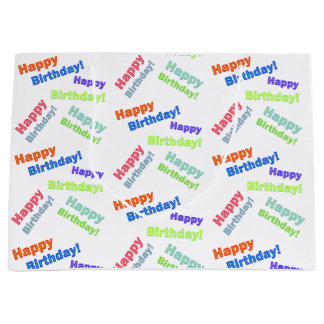 Bolsa De Regalo Grande Feliz Cumpleaños