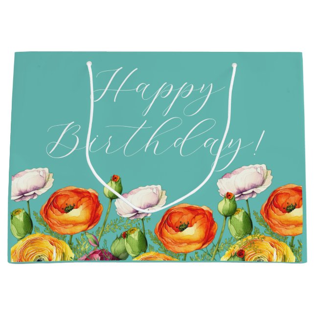 Bolsa De Regalo Grande Feliz cumpleaños (Anverso)