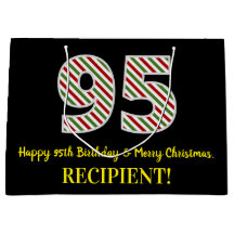 Feliz cumpleaños 95 y Feliz Navidad, nombre person