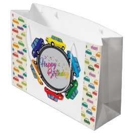 Bolsa De Regalo Grande Feliz Cumpleaños Automóviles