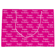 Feliz cumpleaños blanco y fucsia personalizado