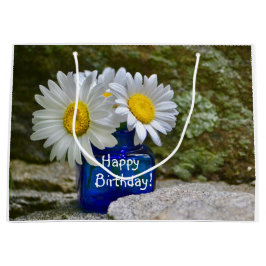 Bolsa De Regalo Grande Feliz cumpleaños, Daisies