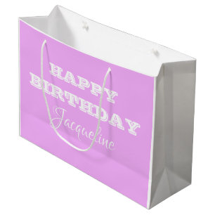 Bolsa De Regalo Grande Feliz Cumpleaños Personalizado Por Su Cuta Moda