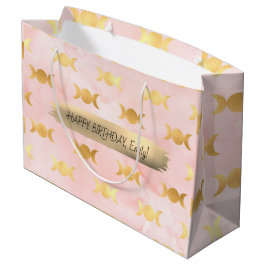 Bolsa De Regalo Grande Feliz cumpleaños Personalizado Textos moda Persona