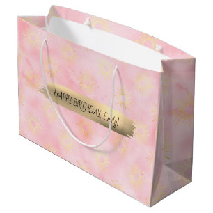 Bolsa De Regalo Grande Feliz cumpleaños Personalizado Textos moda Persona