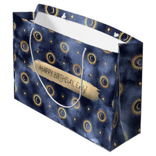 Bolsa De Regalo Grande Feliz cumpleaños Personalizado Textos moda Persona