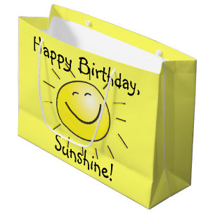 Bolsa De Regalo Grande ¡Feliz cumpleaños, sol!