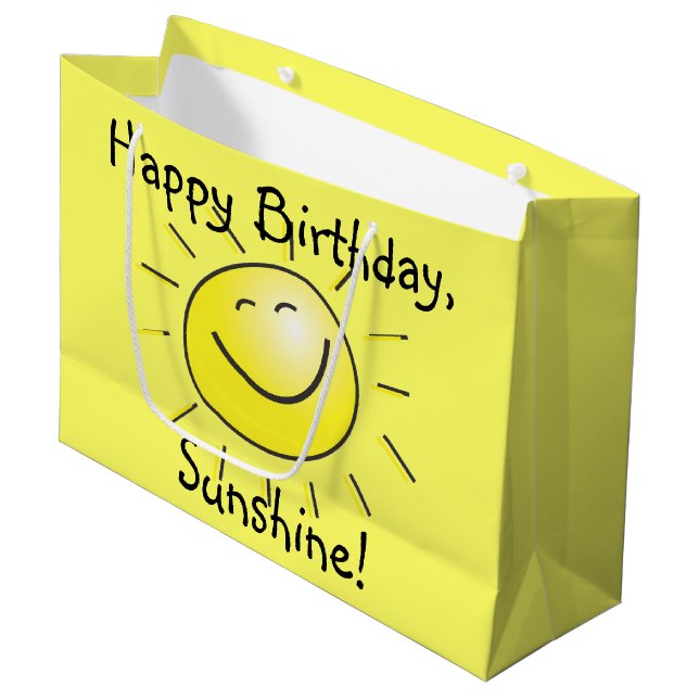 Bolsa De Regalo Grande ¡Feliz cumpleaños, Sunshine! (Angulo Anverso)