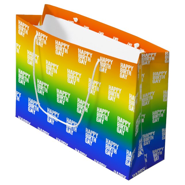 Bolsa De Regalo Grande Feliz Cumplegay (Angulo Anverso)