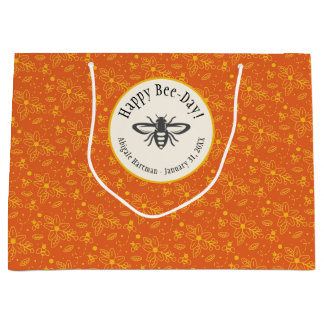 Bolsa De Regalo Grande Feliz Día de Abeja Abeja Rojo