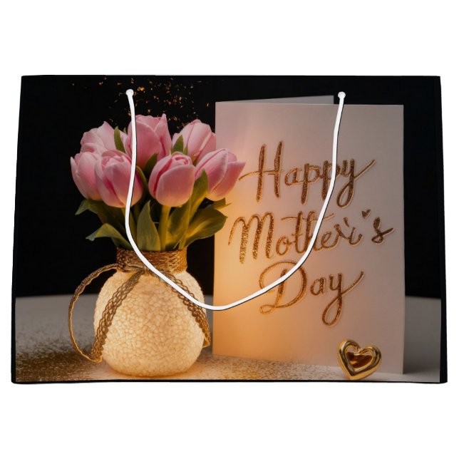 Bolsa De Regalo Grande Feliz Día de la Madre (Anverso)