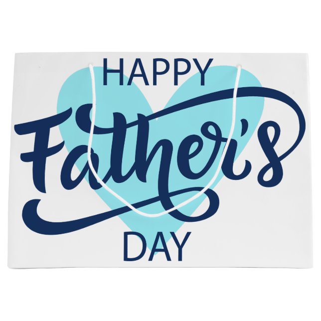 Bolsa De Regalo Grande Feliz Día de los Padres (Anverso)