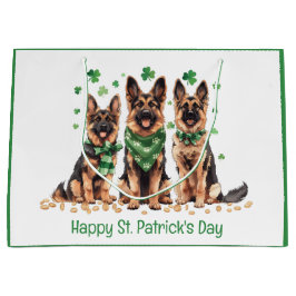 Bolsa De Regalo Grande Feliz día de San Patricio Perros Pastor Alemán