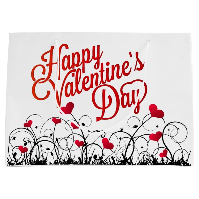Bolsa De Regalo Grande Feliz Día de San Valentín (Anverso)