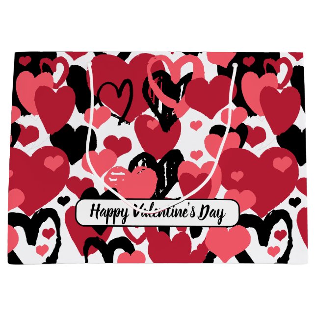 Bolsa De Regalo Grande feliz día de San Valentín (Anverso)