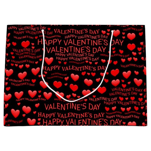 Bolsa De Regalo Grande  Feliz Día de San Valentín (Anverso)