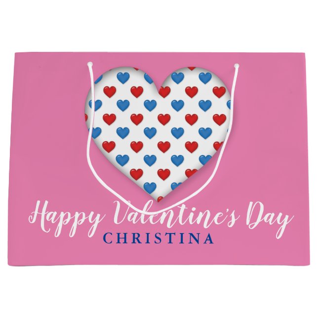 Bolsa De Regalo Grande Feliz Día de San Valentín (Anverso)