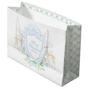 Bolsa De Regalo Grande Feliz estribillo navideño y bribón azul