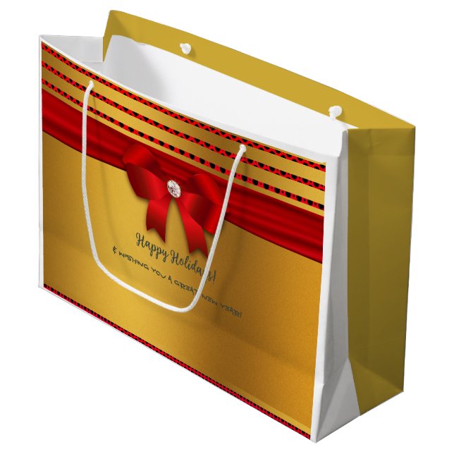 Bolsa De Regalo Grande Feliz Fiesta de Días Festivos (Angulo Anverso)