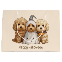 Bolsa De Regalo Grande Feliz Halloween Goldendoodle Dogs