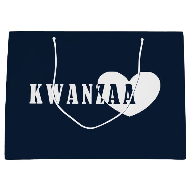 Bolsa De Regalo Grande Feliz Kwanzaa (Anverso)