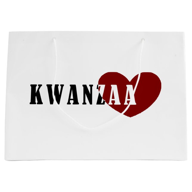 Bolsa De Regalo Grande Feliz Kwanzaa (Anverso)