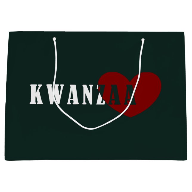 Bolsa De Regalo Grande Feliz Kwanzaa (Anverso)
