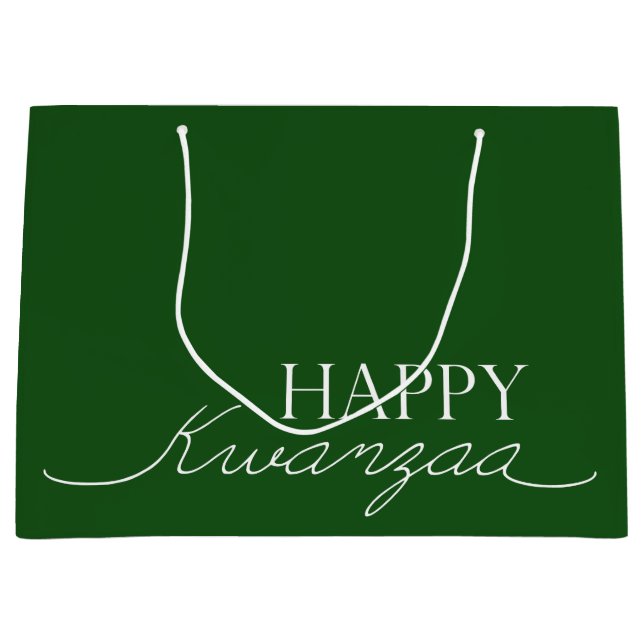 Bolsa De Regalo Grande Feliz Kwanzaa (Anverso)