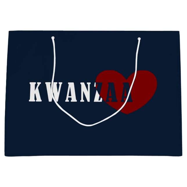 Bolsa De Regalo Grande Feliz Kwanzaa (Anverso)