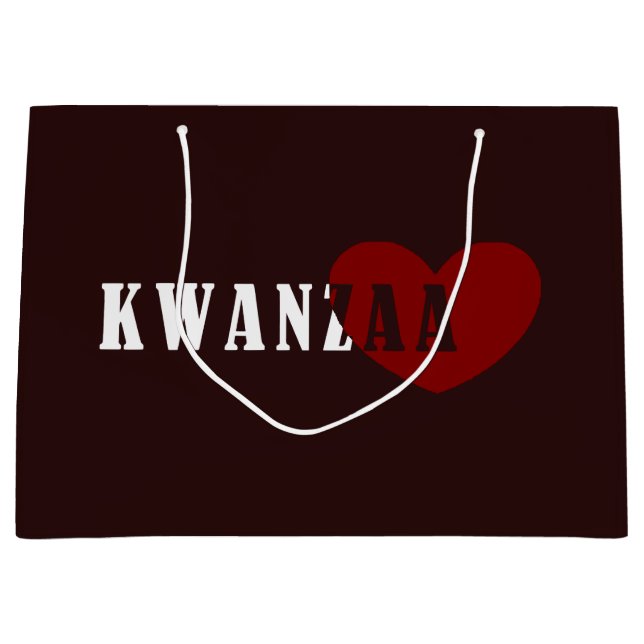 Bolsa De Regalo Grande Feliz Kwanzaa (Anverso)