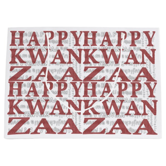 Bolsa De Regalo Grande Feliz Kwanzaa (Anverso)