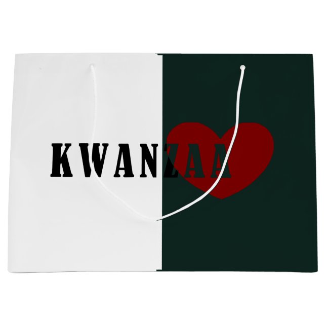 Bolsa De Regalo Grande Feliz Kwanzaa (Anverso)