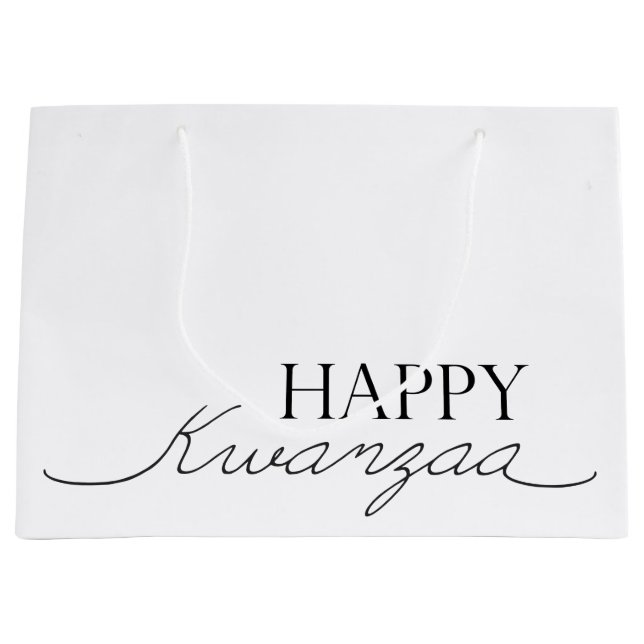 Bolsa De Regalo Grande Feliz Kwanzaa (Anverso)