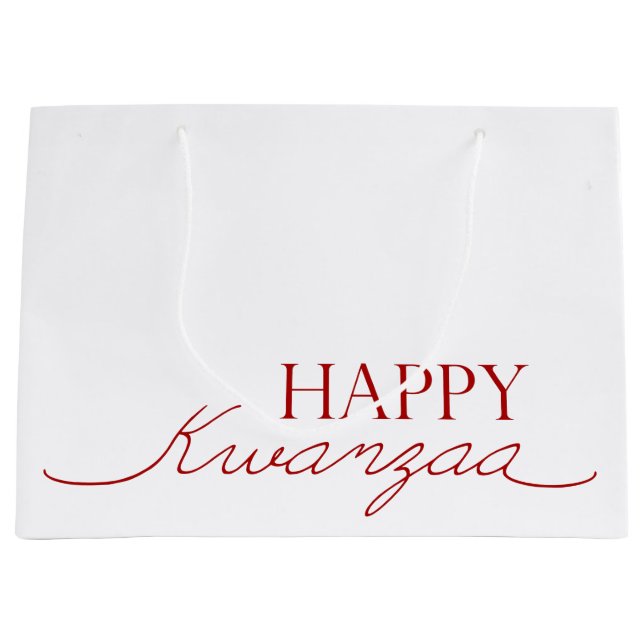 Bolsa De Regalo Grande Feliz Kwanzaa (Anverso)