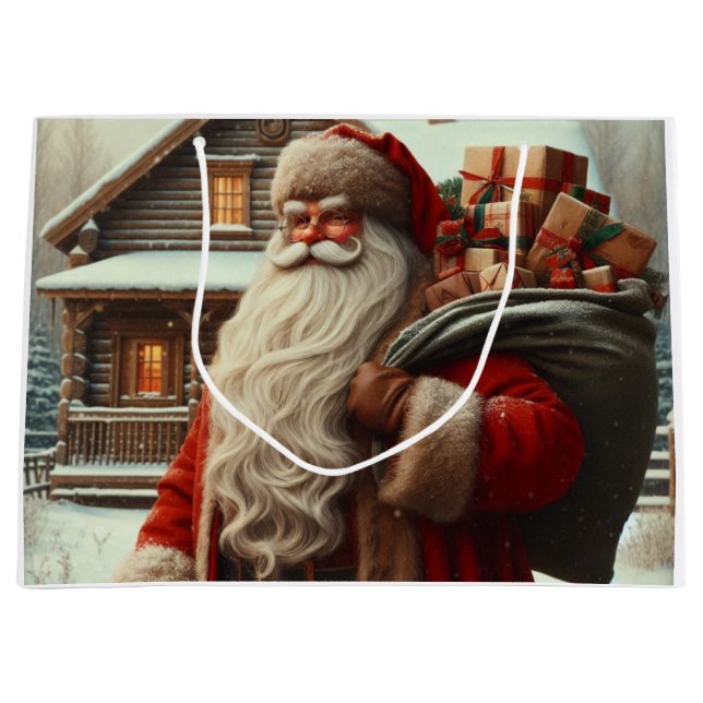 Bolsa De Regalo Grande Feliz Navidad (Anverso)